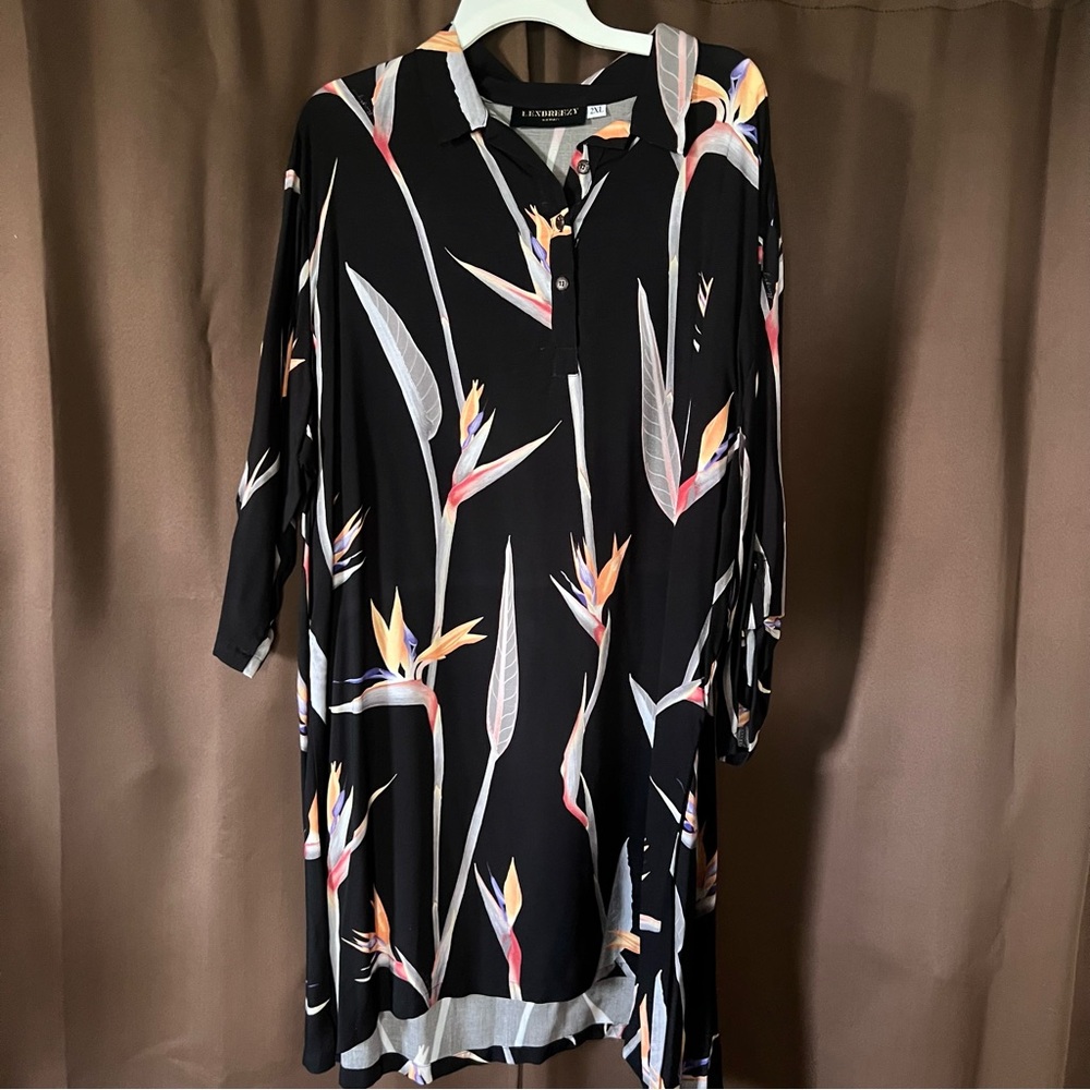 Lexbreezy Aloha Shirt Dress